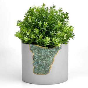 CLEARANCE Green Apatite Geode Planter